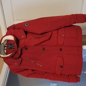 Abercrombie and Fitch Red Jacket, hooded, size Medium, Women